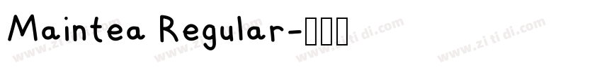 Maintea Regular字体转换